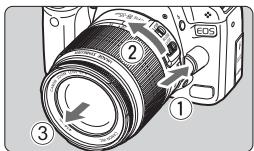 CANON EOS REBEL T1I - Retrait de l'objectif - 1