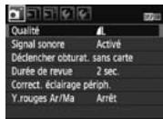 CANON EOS REBEL T1I - Écran de menu - 2