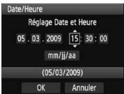 CANON EOS REBEL T1I - MENU Réglage de la date et de l'heure - 3