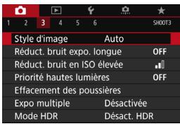 CANON EOS 80D - Menu dans les modes de la zone élémentaire - 5