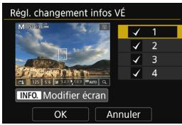 CANON EOS 80D - Sélectionnez [INFO button affichage options LV] - 2