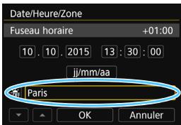 CANON EOS 80D - Réglez le fuseau horaire. - 1