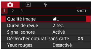 CANON EOS 80D - Menu dans les modes de la zone élémentaire - 2