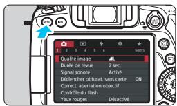CANON EOS 80D - MENU réglage de la date, de l'heure et de la zone - 1