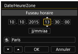 CANON EOS 80D - Réglez le fuseau horaire. - 5