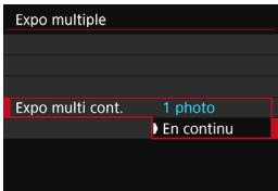 CANON EOS 80D - Régler le [nb d'expositions]. - 1
