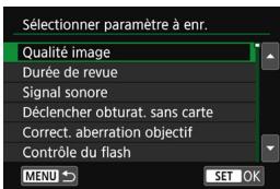 CANON EOS 80D - Sélectionnez [configurer: MY MENU*] - 2