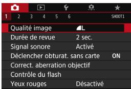 CANON EOS 80D - Menu dans les modes de la zone élémentaire - 4