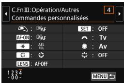 CANON EOS 80D - Sélectionnez [4: commandes personnalisées]. - 1