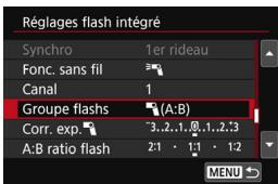 CANON EOS 80D - - [A: b] déclenchement de plusieurs flashes asservis dans plusieurs groupes - 2