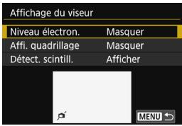 CANON EOS 80D - Sélectionnez [affichage du viseur]. - 1