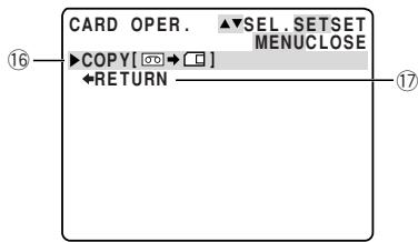 CANON ELURA 2 - Card operations submenu (ELURA2 MC only) - 1