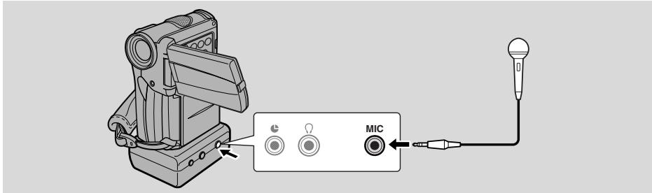 CANON ELURA 2 - To connect an external microphone: - 1