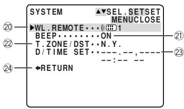 CANON ELURA 2 - System submenu - 1