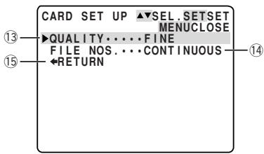 CANON ELURA 2 - Card set up submenu (ELURA2 MC only) - 1