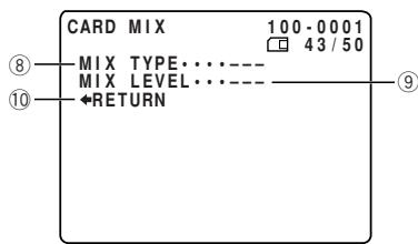 CANON ELURA 2 - Card mix submenu (6) - 1
