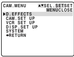 CANON ELURA 2 - VCR MENU - 2