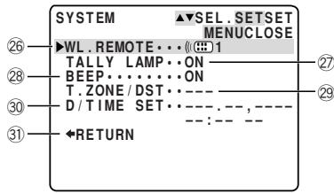 CANON ELURA 2 - System submenu - 1