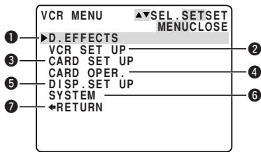 CANON ELURA 2 - VCR MENU - 1