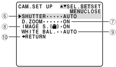 CANON ELURA 2 - Camera set up submenu - 1