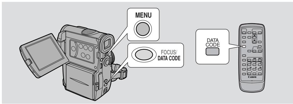 CANON ELURA 2 - Displaying Date, Time and Camera Data (Data Code) - 1