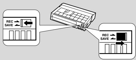 CANON ELURA 2 - Protecting tapes from accidental erasure - 1