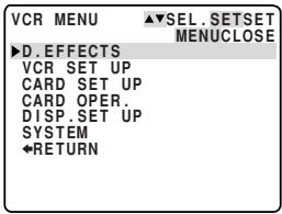 CANON ELURA 2 - VCR MENU - 3