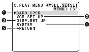 CANON ELURA 2 - PLAY MENU (ELURA2 MC only) - 1