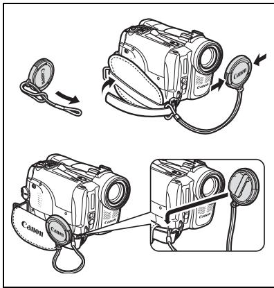 CANON MVX350I - Fixation du bouchon d'objectif - 1