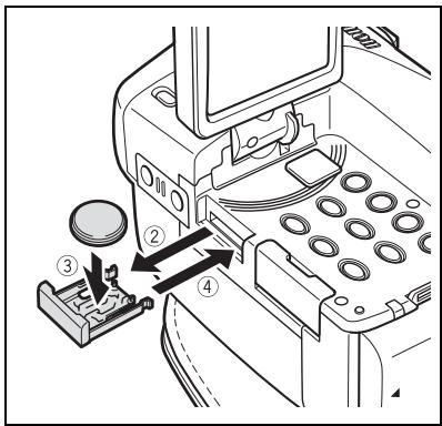 CANON MVX350I - Installation de la pile de secours - 3