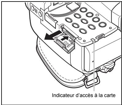 CANON MVX350I - Retrait de la carte - 1