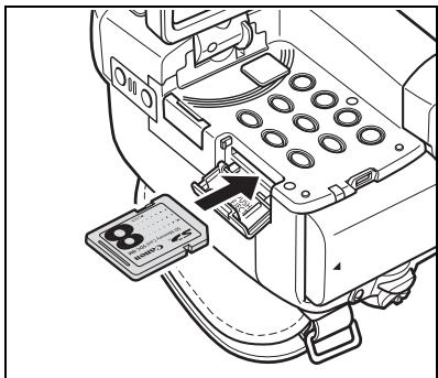 CANON MVX350I - Insertion de la carte - 1