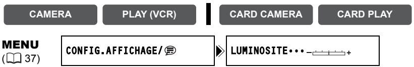 CANON MVX350I - Ajustement de la luminosité de l'écran LCD - 1