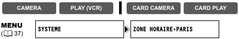 CANON MVX350I - Réglage du fuseau horaire d'été - 1