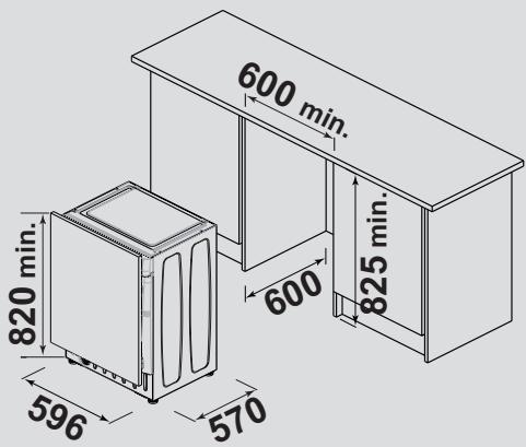 CANDY CBWD 8514D-S, CBWM814D-S - Instrucciones para el montaje de la puerta del mueble - 5