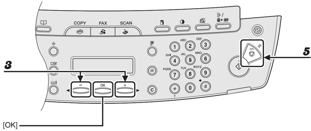 CANON I-SENSYS MF4140 - Appuyez sur [ -] ou [+ ] pour sélectionner le menu auquel vous souhaitez accéder, puis appuyez sur [OK]. - 1