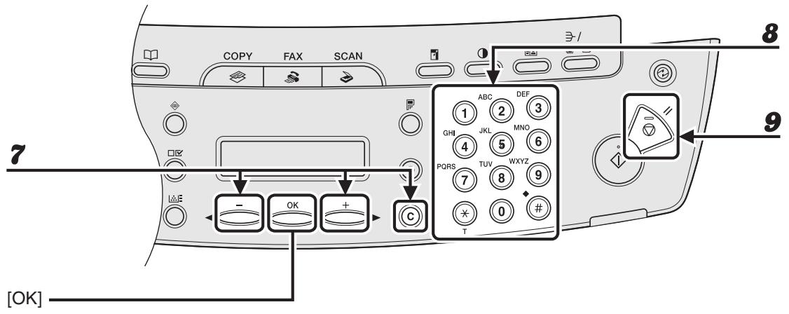 CANON I-SENSYS MF4140 - Saisissez un nouveau caractère à l'aide du clavier numérique, puis appuyez sur [OK]. - 1
