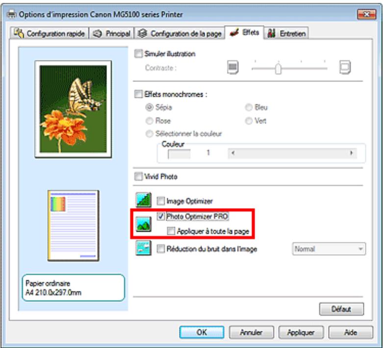 CANON PIXMA MG5150 - Changement de propriétés de couleur pour améliorer la coloration - 2