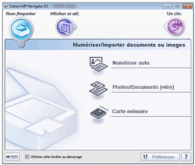 CANON PIXMA MG5150 - Écran du mode navigation - 1