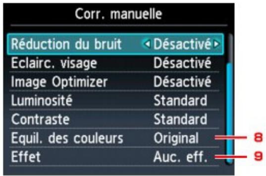 CANON PIXMA MG5150 - Écran correction manuelle - 2