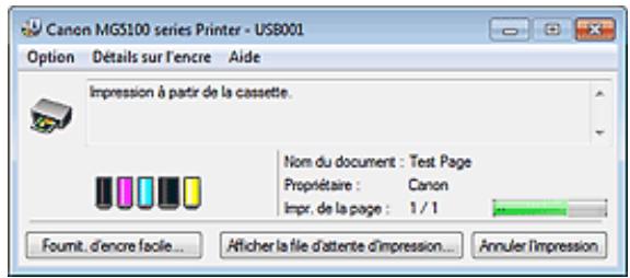CANON PIXMA MG5150 - Lancement de l'écran d'état d'imprimante canon IJ - 2