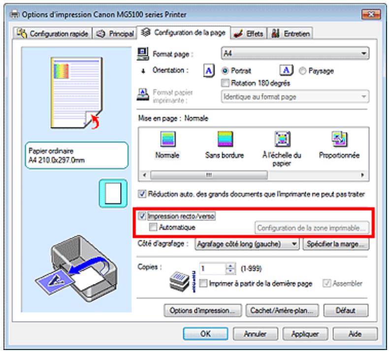 CANON PIXMA MG5150 - Impression recto/verso manuelle - 1