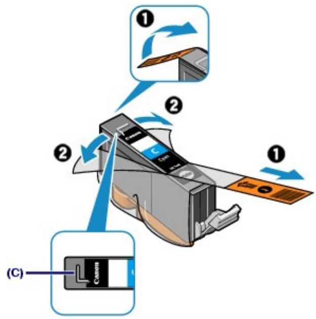 CANON PIXMA MG5150 - Préparez la cartouche d'encre neue. - 1