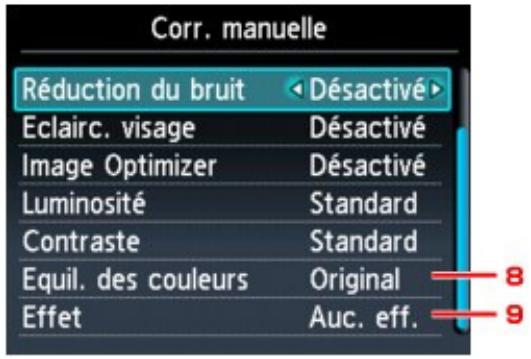 CANON PIXMA MG5150 - Écran correction manuelle - 2