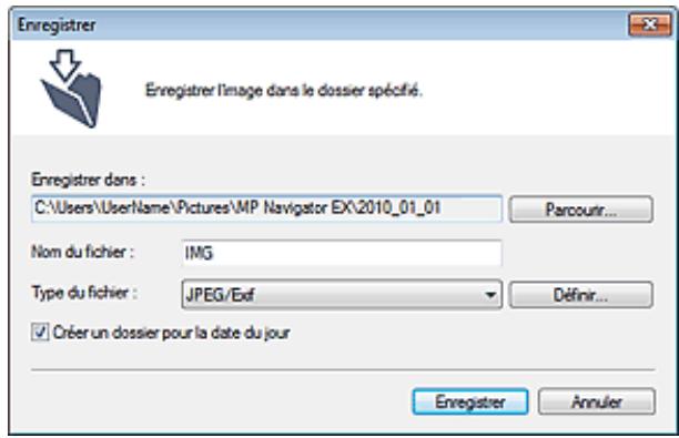CANON PIXMA MG5150 - Boîte de dialogue enregistrer - 1