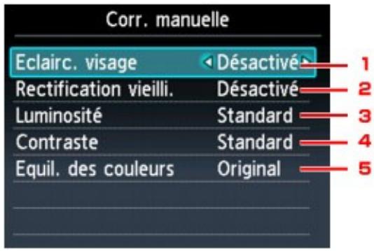 CANON PIXMA MG5150 - Écran correction manuelle - 1