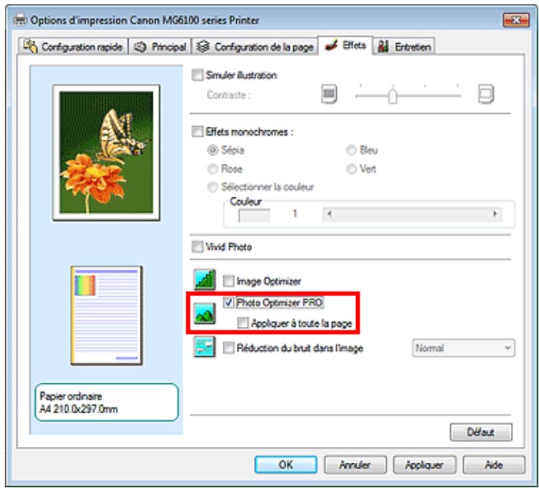 CANON PIXMA MG6150 - Changement de propriétés de couleur pour améliorer la coloration - 2
