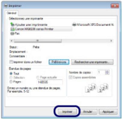 CANON PIXMA MG6150 - Lancez l'impression. - 1