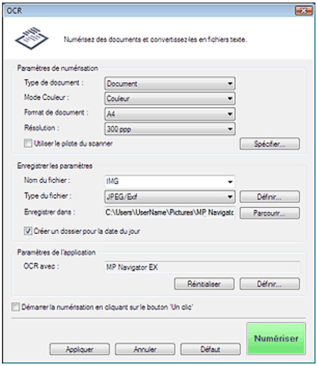 CANON PIXMA MP240 - Boîte de dialogue OCR - 1