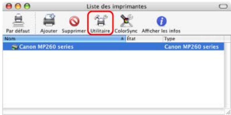 CANON PIXMA MP240 - Ouverture de l'utilitaire canon IJ printer utility (macintosh) - 5